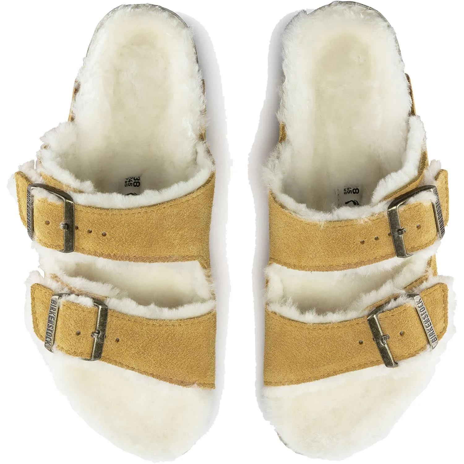 Women's Birkenstock Arizona Shearling Ochre Suede