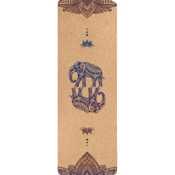 Woowooh Colorful Elephant Cork Yoga Mat