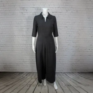 Zelda Jumpsuit in Black Flannel by Kim Schalk